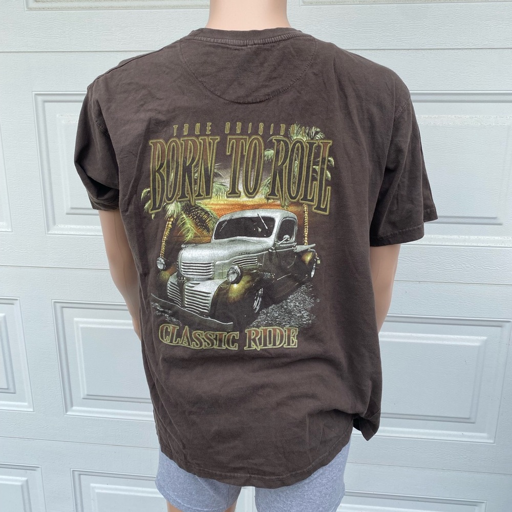 Newport Blue Brown T-Shirt “Born to Roll’ - Picture 6 of 8